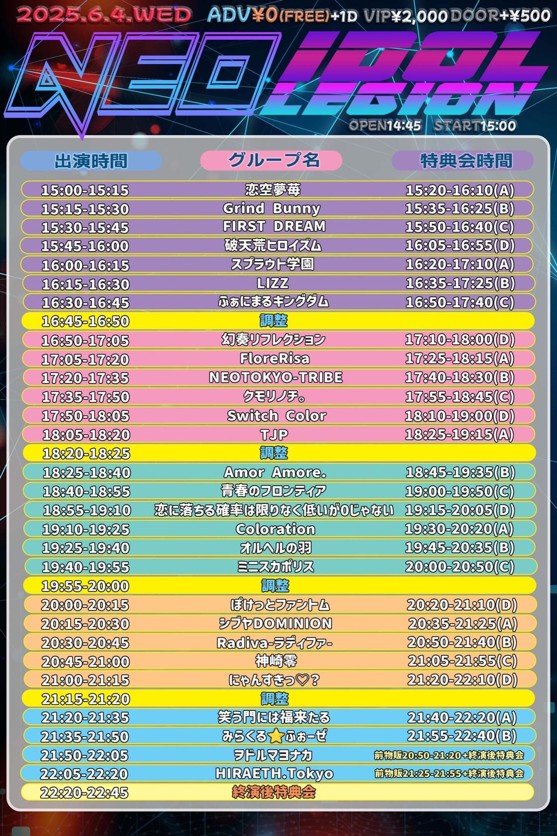 NEO IDOLEGION FREELIVE Vol.80』 | TicketDive NEO IDOLEGION FREELIVE Vol.80』 | TicketDive