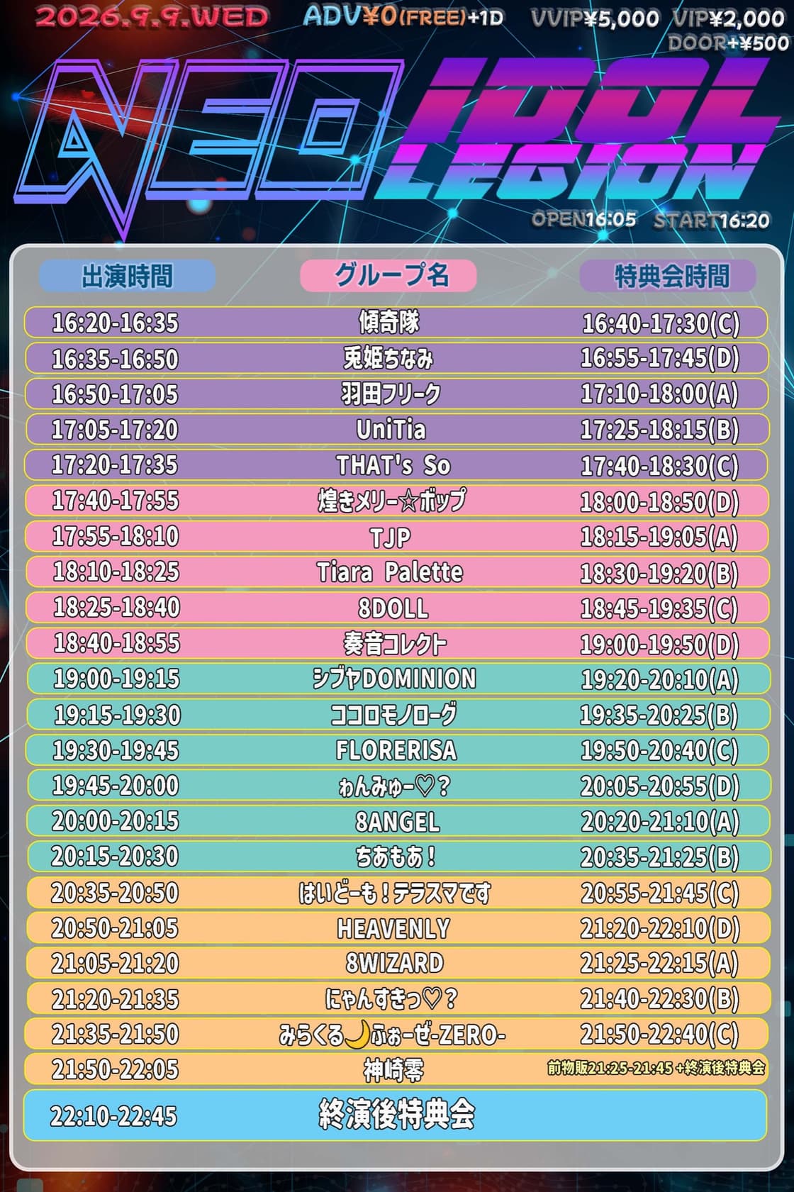 NEO IDOLEGION FREELIVE Vol.141』 | TicketDive NEO IDOLEGION FREELIVE Vol.141』 | TicketDive